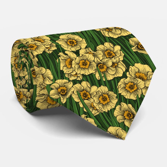 Daffodischer Garten Krawatte (Gerollt)