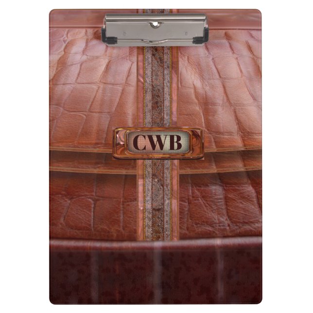 Daffy Cool Retro Schönes Monogramm Klemmbrett (Vorderseite)