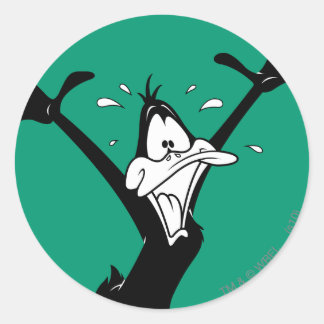 DAFFY DUCK™ aufgeregt Runder Aufkleber