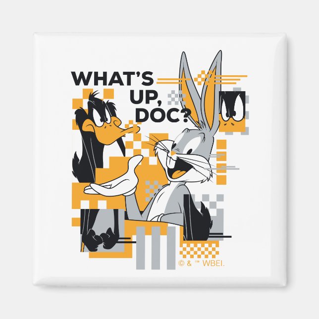 DAFFY DUCK™ & BUGS BUNNY™ Glitch Magnet (Vorne)
