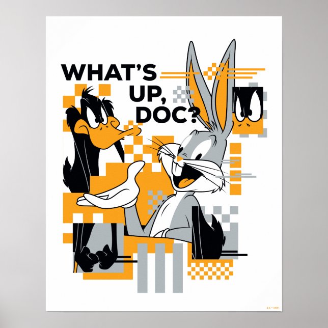 DAFFY DUCK™ & BUGS BUNNY™ Glitch Poster (Vorne)