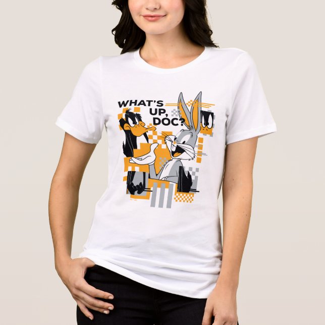 DAFFY DUCK™ & BUGS BUNNY™ Glitch Tri-Blend Shirt (Vorderseite)
