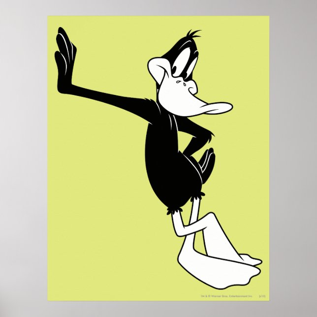 DAFFY DUCK™, das gegen eine Wand gelenkt wird Poster (Vorne)