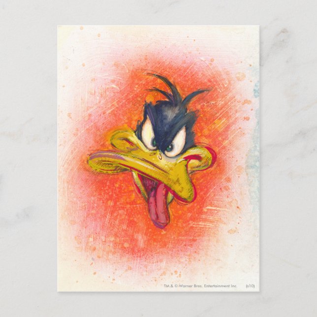 DAFFY DUCK™ in Orange Postkarte (Vorderseite)