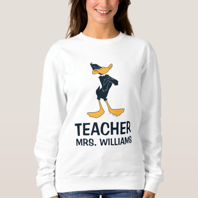 DAFFY DUCK™ mit überfülltem Waffenlehrer Sweatshirt (Vorderseite)