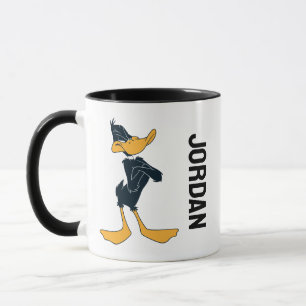 DAFFY DUCK™ mit überquerten Waffen   Name hinzufüg Tasse