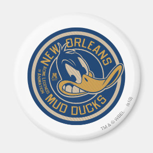 DAFFY DUCK™ Mud Ducks Round-Logo Magnet