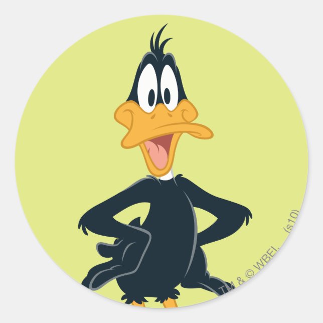 DAFFY DUCK™ RUNDER AUFKLEBER (Vorderseite)