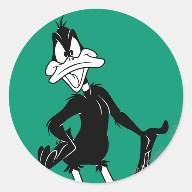 DAFFY DUCK™ RUNDER AUFKLEBER (Vorderseite)