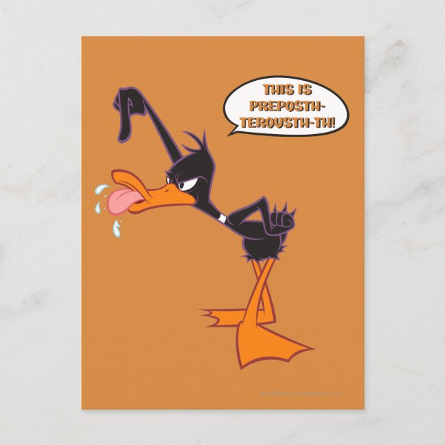 DAFFY DUCK™-Sprechblase Postkarte (Vorderseite)