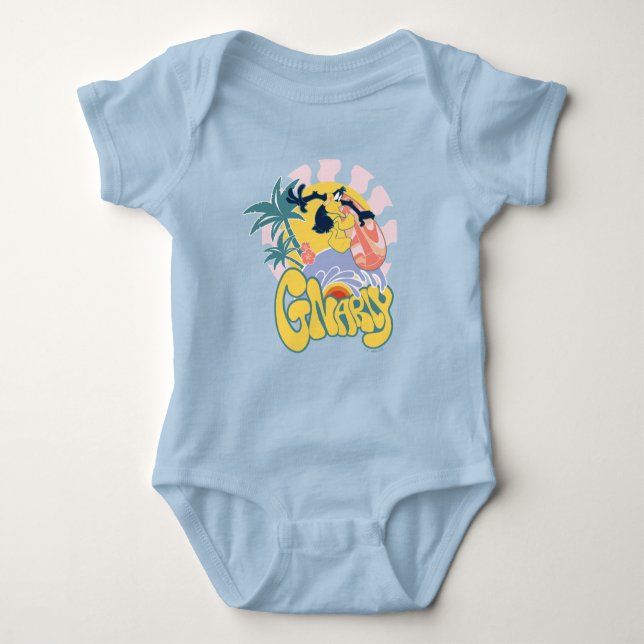 DAFFY DUCK™ Surfing - Gnarly Baby Strampler (Vorderseite)