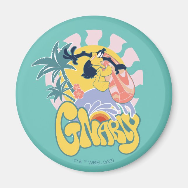 DAFFY DUCK™ Surfing - Gnarly Magnet (Vorne)