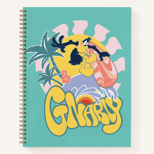 DAFFY DUCK™ Surfing - Gnarly Notizbuch (Vorderseite)