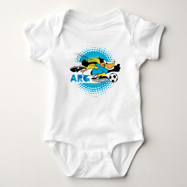 DAFFY DUCK™ Team Argentina Soccer Graphic Baby Strampler (Vorderseite)