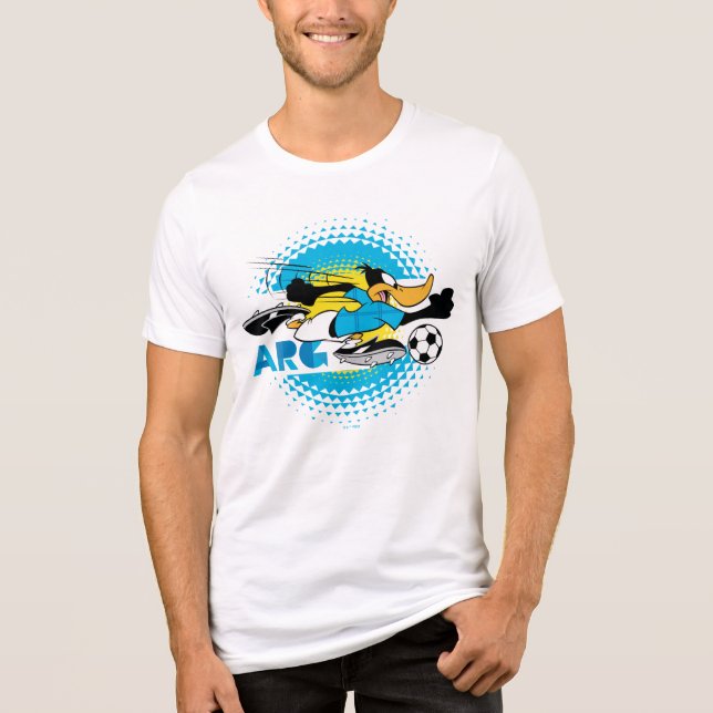DAFFY DUCK™ Team Argentina Soccer Graphic Tri-Blend Shirt (Vorderseite)