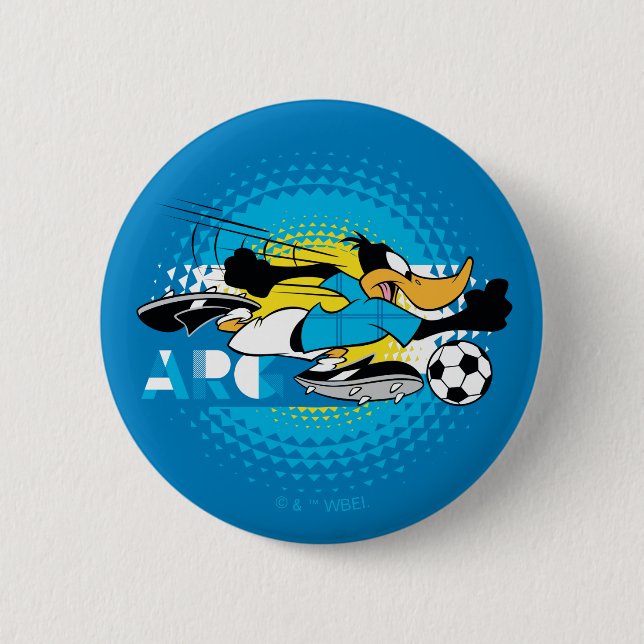 DAFFY DUCK™ Team Argentinien Fußball-Grafik Button (Vorderseite)