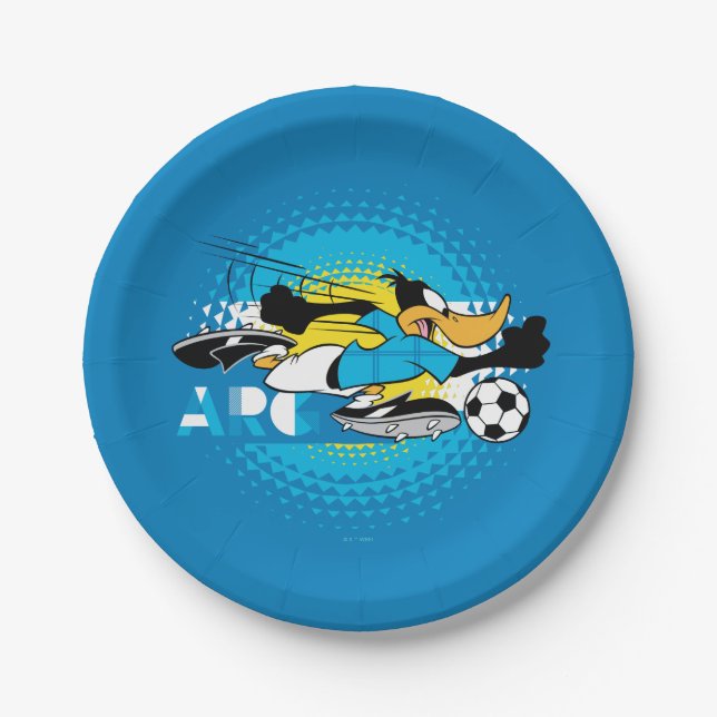 DAFFY DUCK™ Team Argentinien Fußball Grafik Pappteller (Vorderseite)