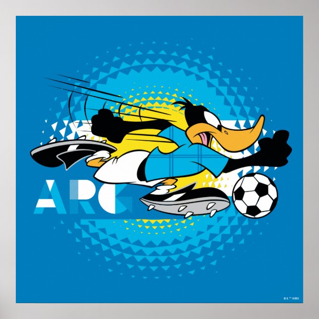 DAFFY DUCK™ Team Argentinien Fußball Grafik Poster (Vorne)