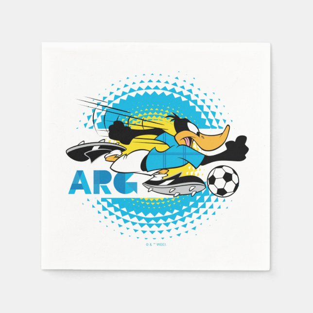DAFFY DUCK™ Team Argentinien Fußball Grafik Serviette (Vorderseite)