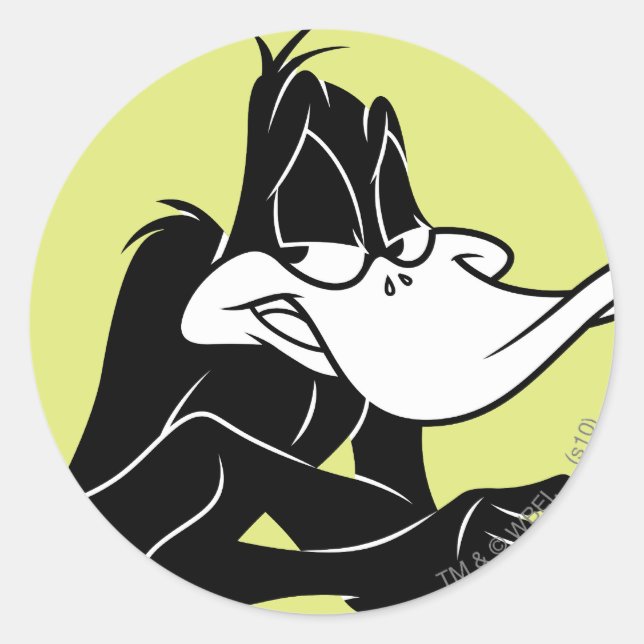 DAFFY DUCK™ Up Nah Runder Aufkleber (Vorderseite)