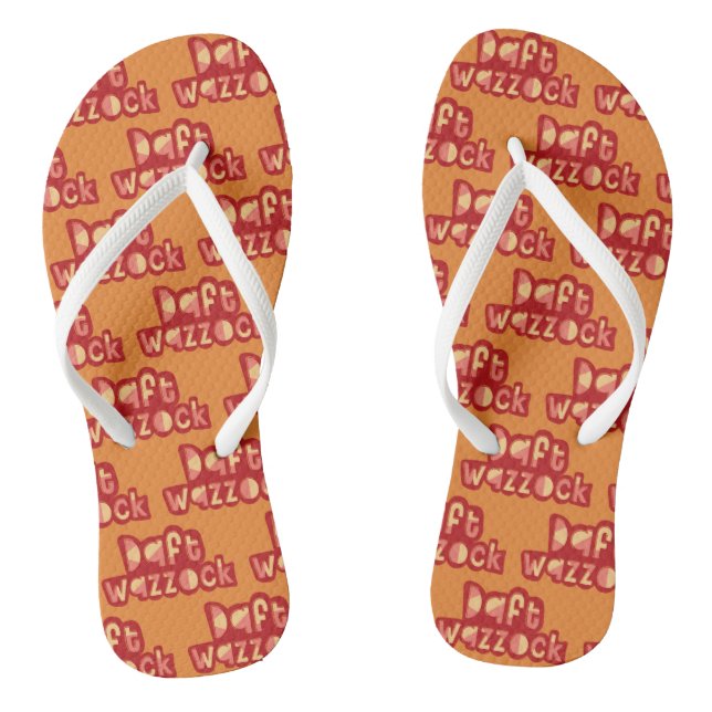 Daft Wazzock Funny British Insults Flipflops (Fußbett)