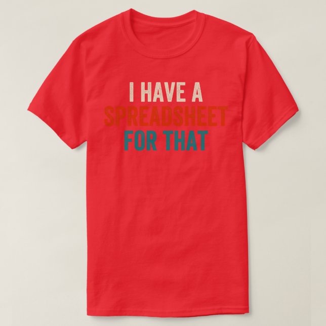 Dafür habe ich eine Tabelle T-Shirt (Design vorne)