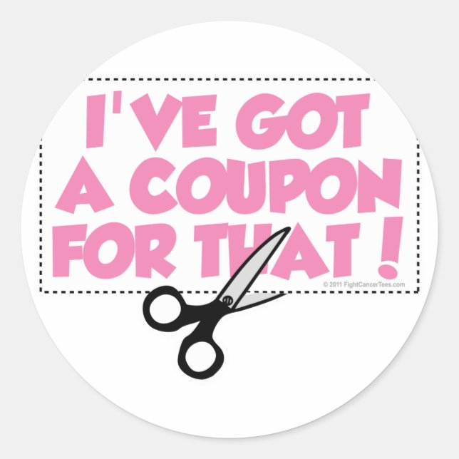 Dafür habe ich einen Gutschein Got Runder Aufkleber (Vorderseite)