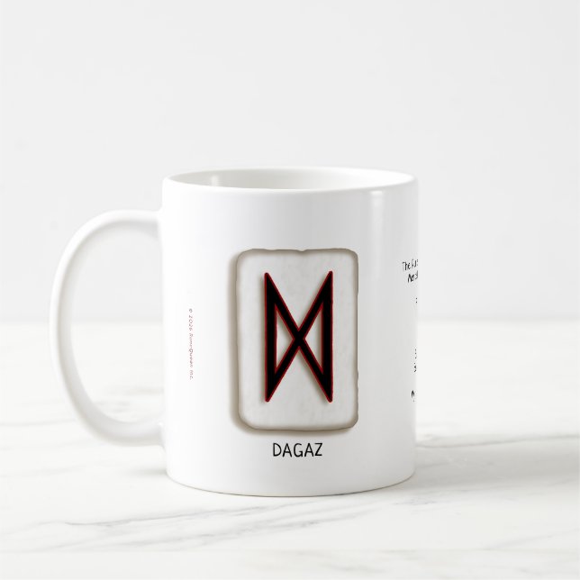 Dagaz RuneStone 11 oz. Tasse (Links)