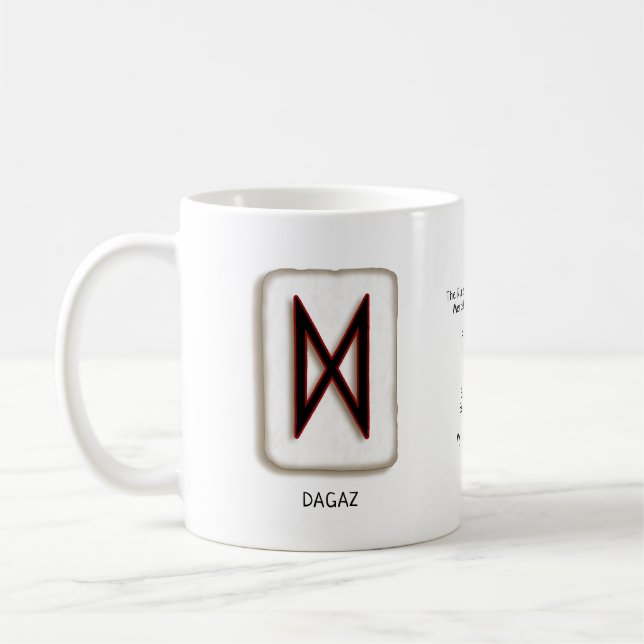 Dagaz RuneStone-Tasse Kaffeetasse (Links)