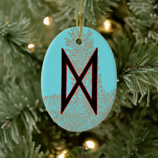 Dagaz Viking Rune Weihnachten Ornament - Durchbruc (Baum)