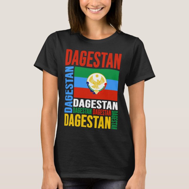 Dagestan Flag Dagestan Is My Home Dagestan Love Da T-Shirt (Vorderseite)