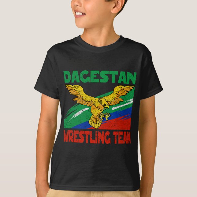 Dagestan Wrestling Team. Kaukasus Kämpfendes T-Shi T-Shirt (Vorderseite)