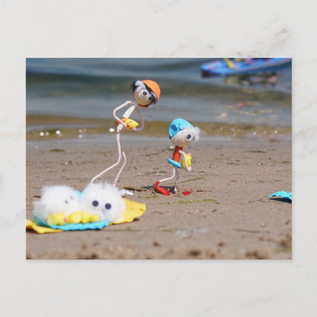 Dagje strand van de Fubby's. Postkarte (Vorderseite)