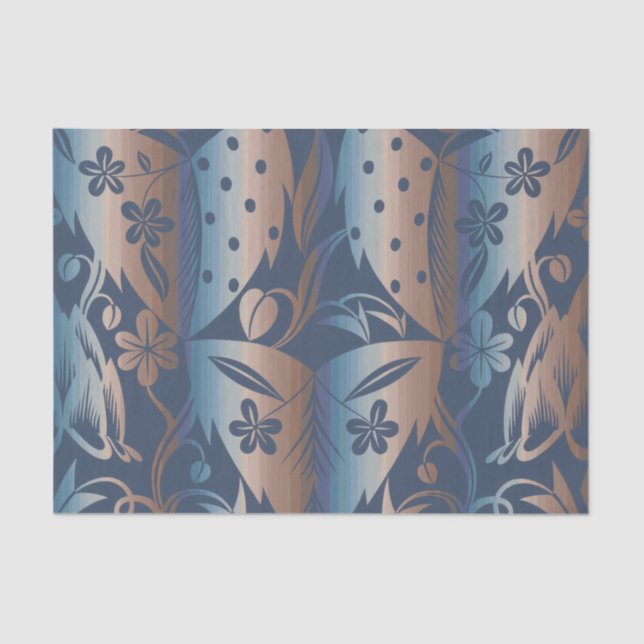 Dagobert Peche Vintag Grosse Leder Seidenpapier (Vorderseite)