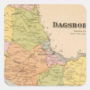 Dagsborough Quadratischer Aufkleber
