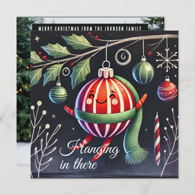 Dahinhängend Feiertagskarte (Vorne/Hinten)