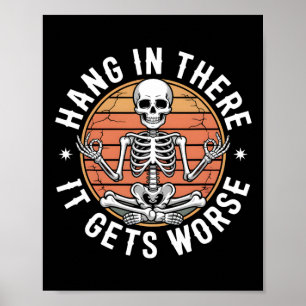 Dahinter verschlimmert sich der Skeletton-Spaß 1 Poster