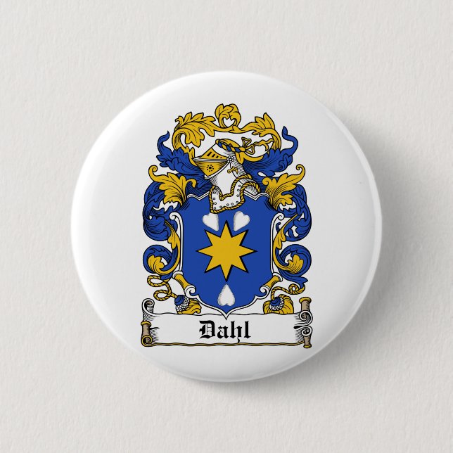 Dahl Familienwappen Button (Vorderseite)