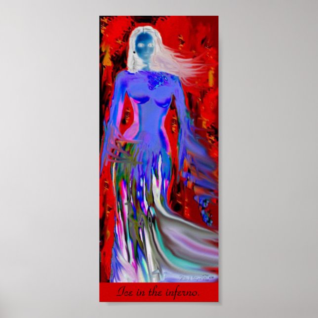 Dahla Gefühl Blue Poster (Vorne)