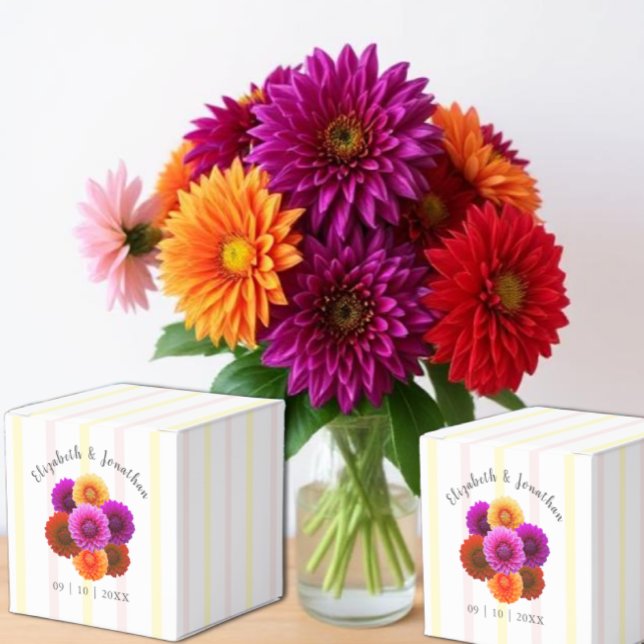 Dahlia Autumn Floral Wedding Geschenkschachtel (Von Creator hochgeladen)