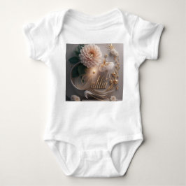 Dahlia Ballet Bloom Floral Art Design Baby Strampler