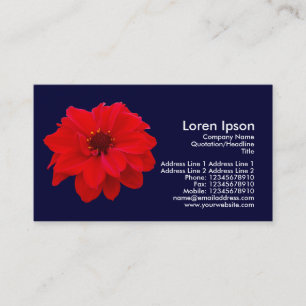 Dahlia, Bischof von Llandaff - Dark Navy Blue Visitenkarte