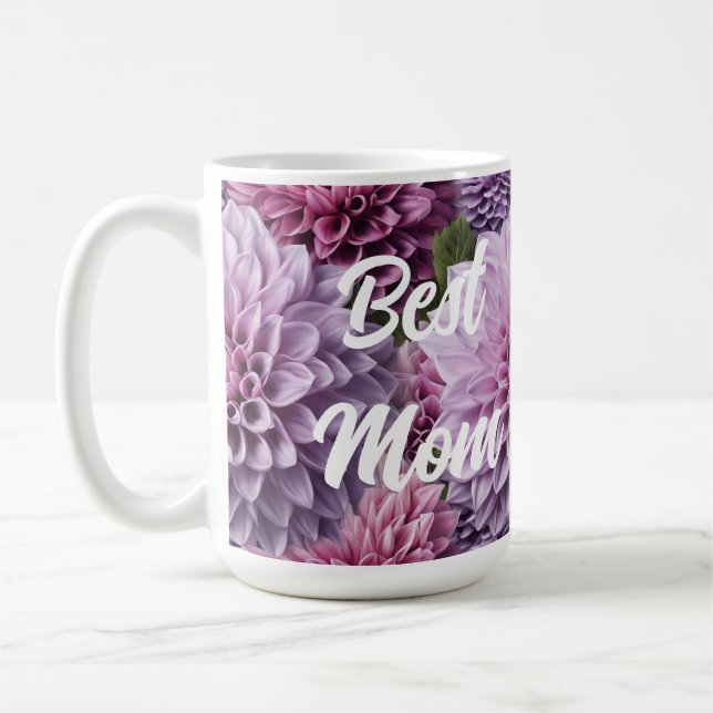 Dahlia Blume AI Art Design Best Mama Kaffeetasse (Links)