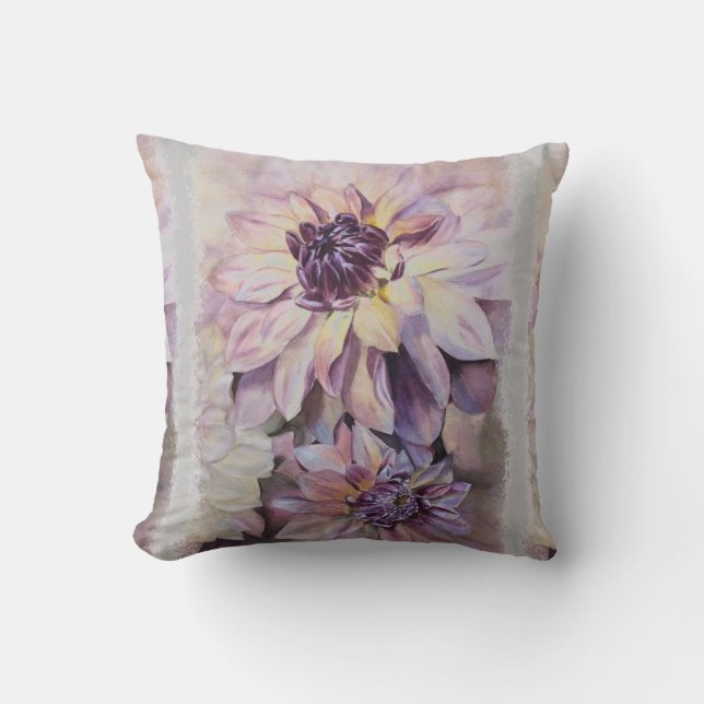 DAHLIA BLUME DEKORATIV TOSS PILLOW KISSEN (Vorderseite)