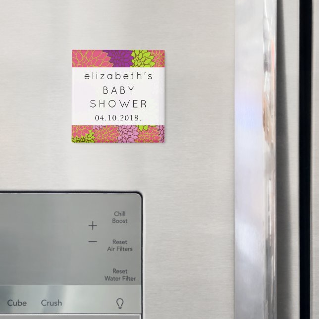 Dahlia-Blume, farbenfrohe Blume, Babydusche Magnet (In Situ (Kühlschrank))