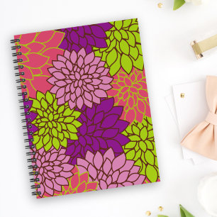 Dahlia-Blume, farbenfrohe Blume, Blumenmuster Planer
