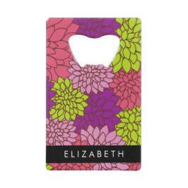 Dahlia Blume, farbenfrohe Blume, Ihr Name Geldbeutel Flaschenöffner