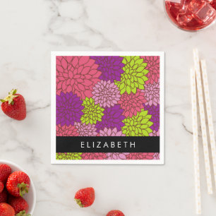 Dahlia Blume, farbenfrohe Blume, Ihr Name Serviette