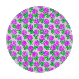 Dahlia-Blume in Violett und Orchideen Schneidebrett