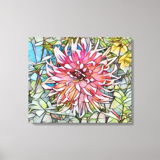 Dahlia-Blume Leinwanddruck (Vorderseite)